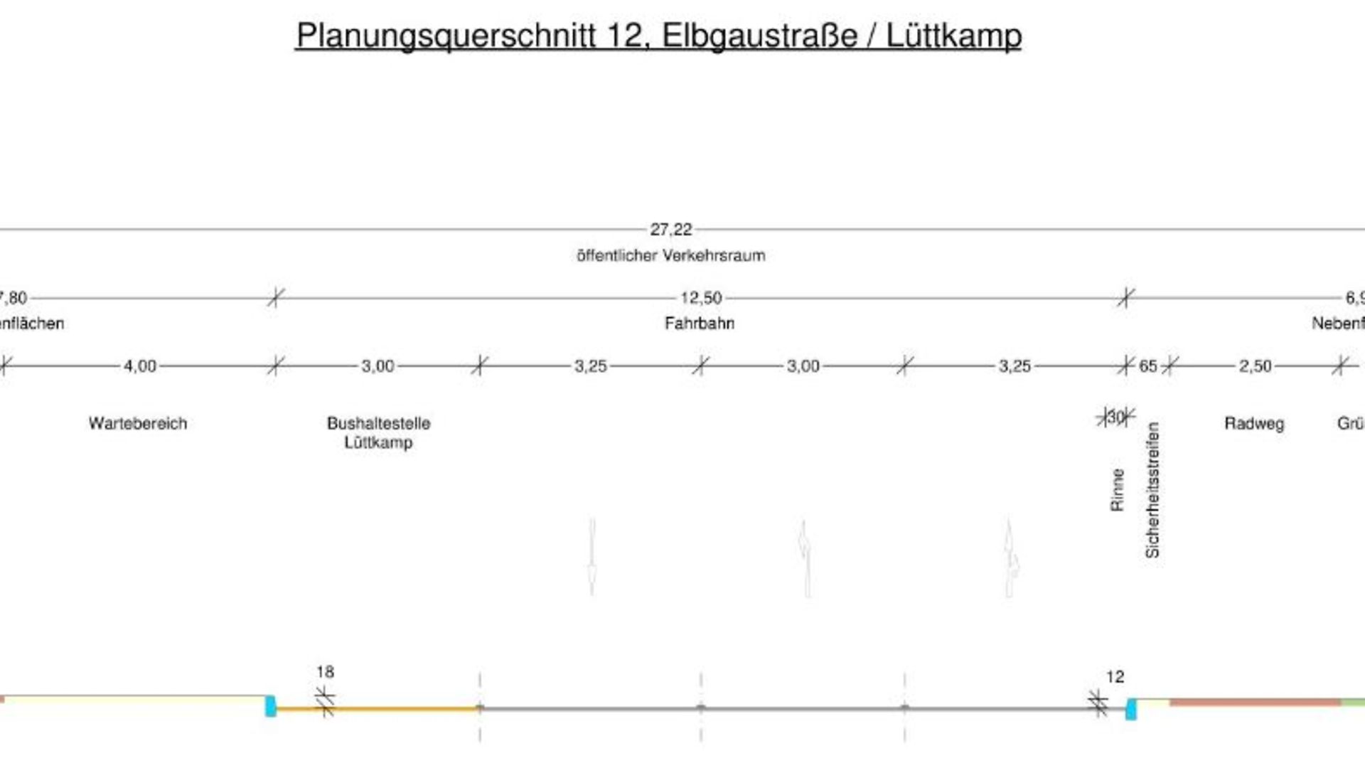 Technische Zeichnung (wünschen Sie ein Erklärung des Planausschnitts, wenden Sie sich gern an lsbgkommunikation@lsbg.hamburg.de)